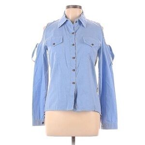 Women’s Cold shoulder Stripped Linen Top